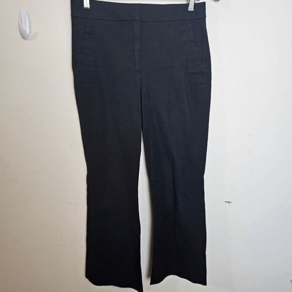 J. Crew Hayden Lockout Kick out Cropped Pants AJ883 Women's Black Size 4T - Picture 1 of 4